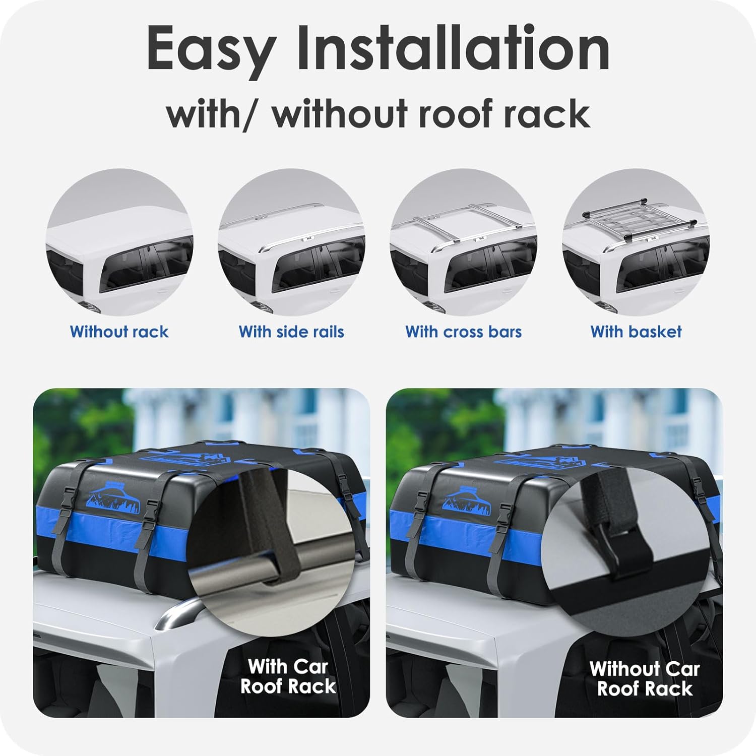 BOYUJK 20 Cu Ft Roof Bag (Blue, 566L): image 5