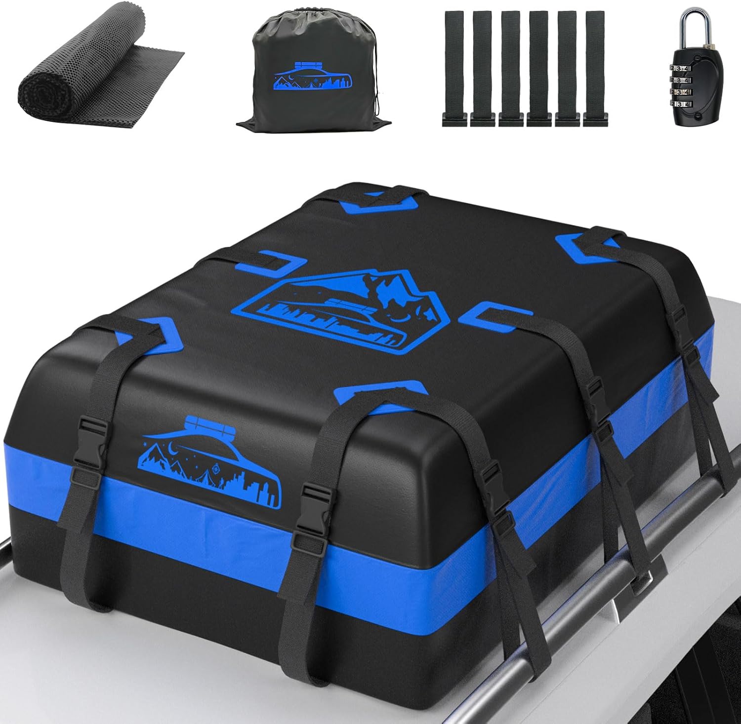 BOYUJK 20 Cu Ft Roof Bag (Blue, 566L)