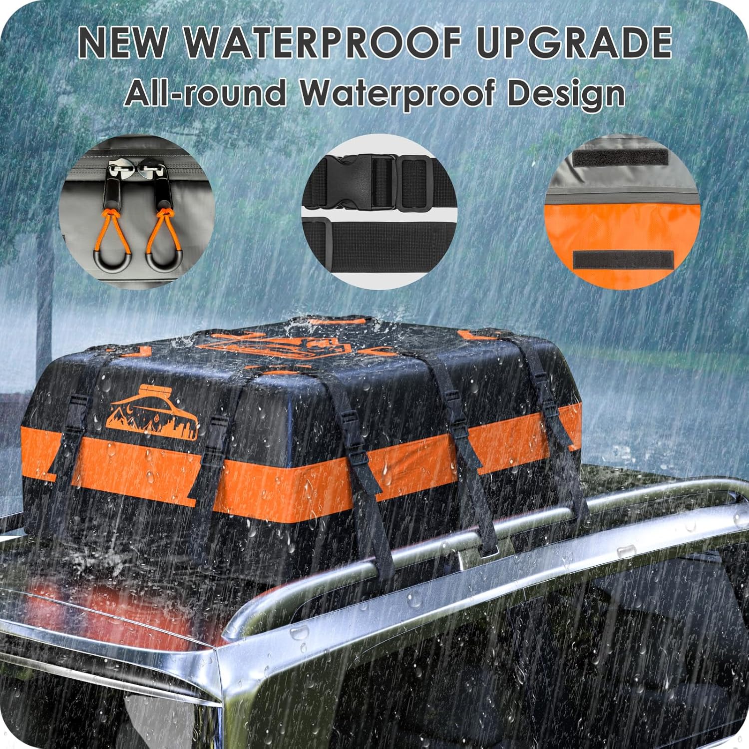 BOYUJK 20 Cu Ft Roof Bag (Orange, 566L): image 2