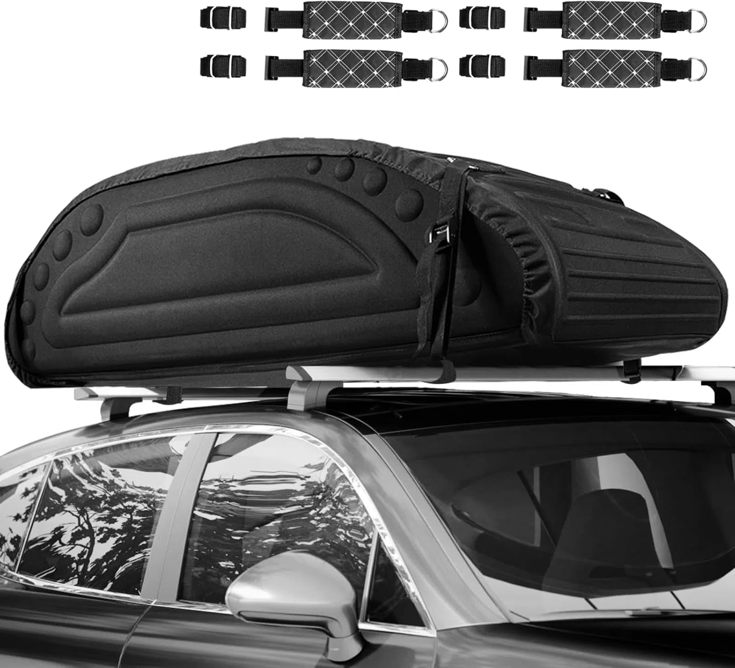 COSTWAY 14 Cu Ft Roof Bag (400L, Grey): image 2