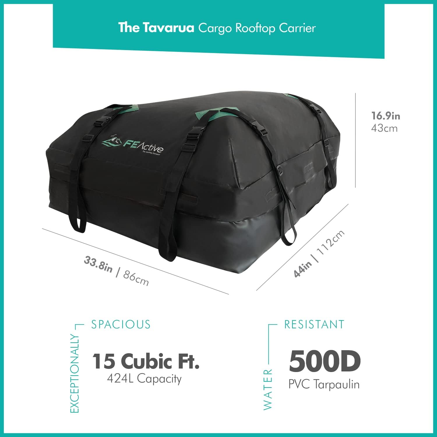 FE Active Tavarua 15 Cu Ft Waterproof Roof Dry Bag: image 2