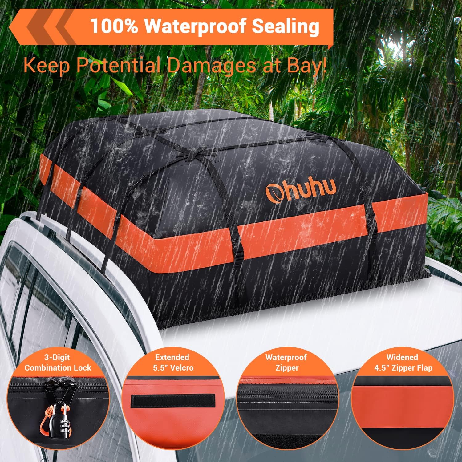 Ohuhu 21 Cu Ft Roof Bag (595L): image 6