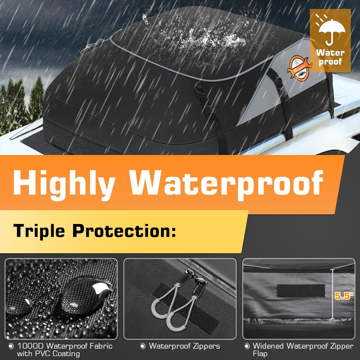 Sailnovo 559L Waterproof Roof Bag: image 4