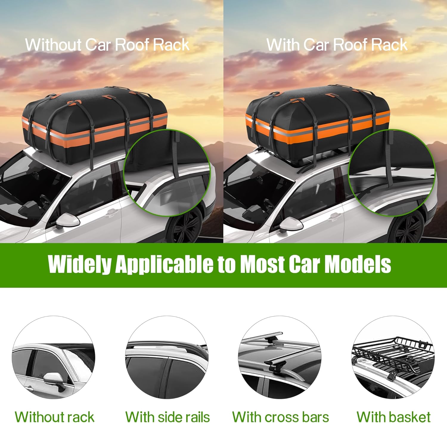 Signstek 21 Cu Ft Waterproof Roof Cargo Carrier: image 6