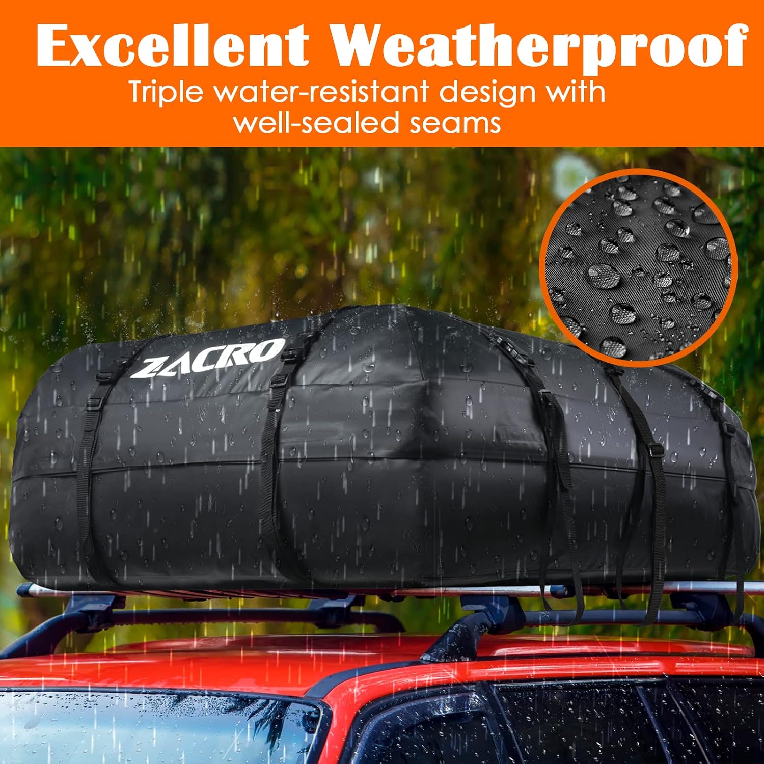 Zacro 15 Cu Ft Waterproof Roof Bag: image 3